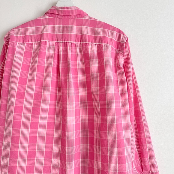 Caron Callahan alice shirt cotton blouse pink plaid pant la garconne O/S S M L - Picture 6 of 7
